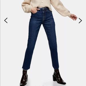 Topshop Indigo Straight Jeans